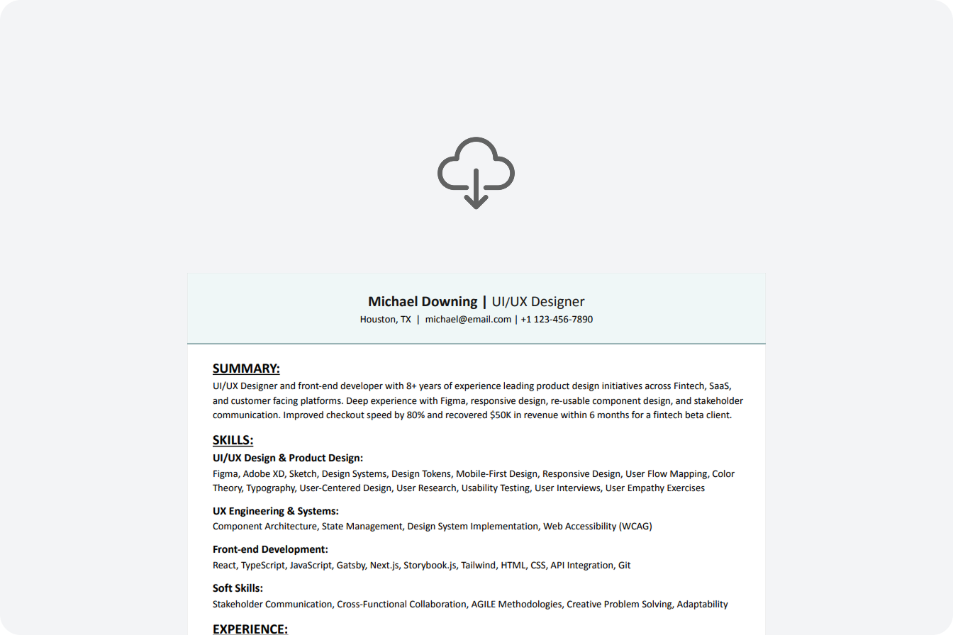 Get Your Optimized Resume